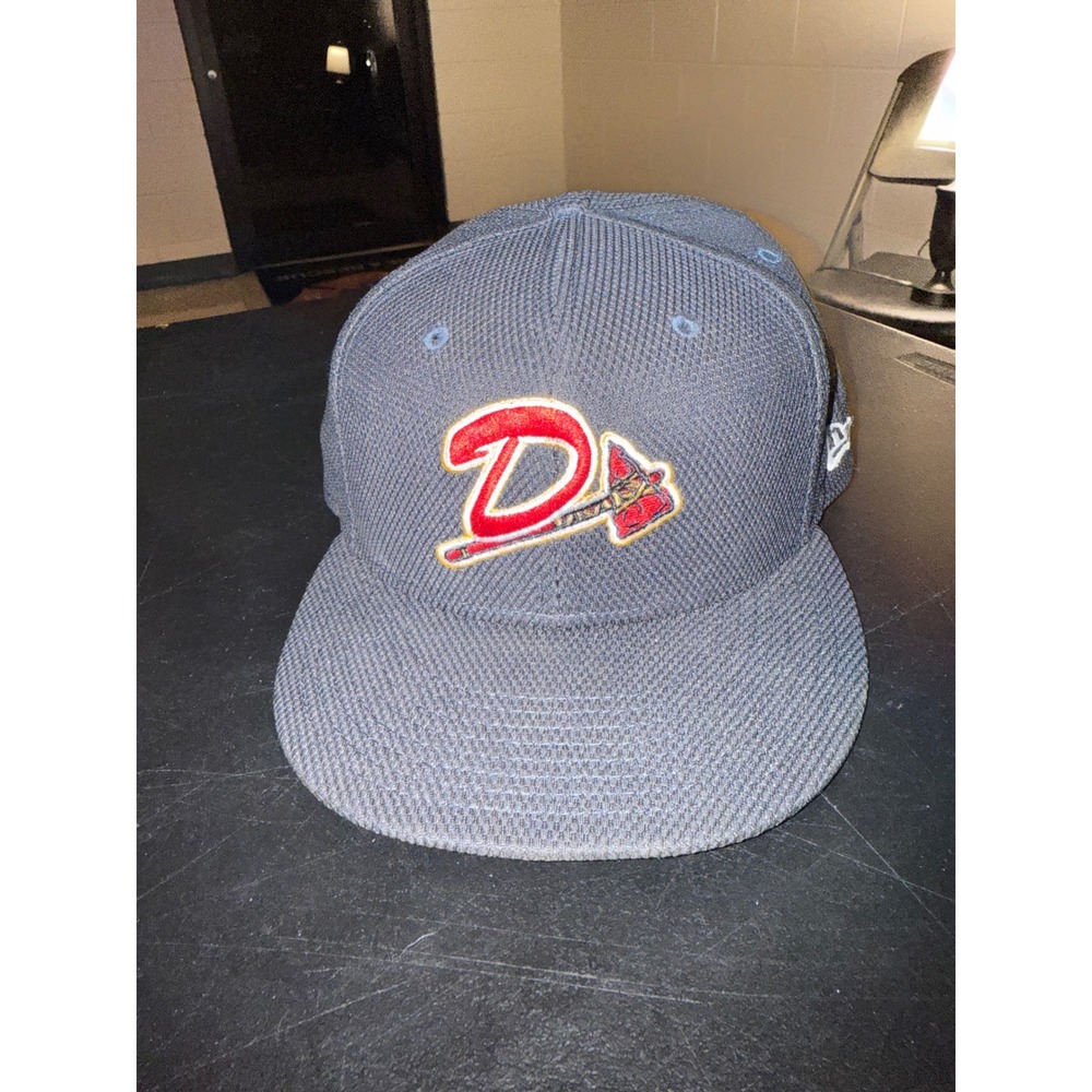 New Era MLB Danville Braves Fitted Hat Cap 7 3/8 Baseball Cool Base Navy